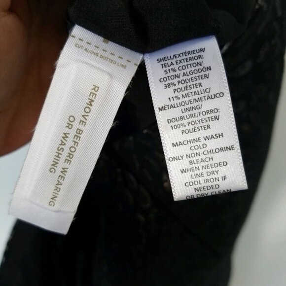 LOFT Skirt Metallic Silver Petal Circular Print Sz 12 - EUC! - Picture 11 of 11